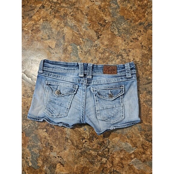 BKE Jean Shorts Womens 29 Blue Stella Distressed Denim Western Rodeo (A200) - Picture 2 of 8